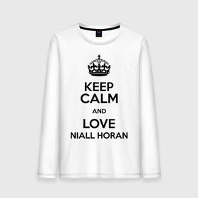Мужской лонгслив хлопок с принтом Keep calm and love Niall Horan в Белгороде, 100% хлопок |  | Тематика изображения на принте: 1d | keep calm | music | niall horan | one direction | найл хоран