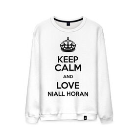 Мужской свитшот хлопок с принтом Keep calm and love Niall Horan в Белгороде, 100% хлопок |  | Тематика изображения на принте: 1d | keep calm | music | niall horan | one direction | найл хоран