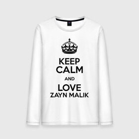Мужской лонгслив хлопок с принтом Keep calm and love Zayn Malik в Белгороде, 100% хлопок |  | 1d | keep calm | music | one direction | zayn malik | зейн малик