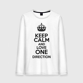 Мужской лонгслив хлопок с принтом Keep calm and love One Direction в Белгороде, 100% хлопок |  | 1d | keep calm | love one direction | music | one direction