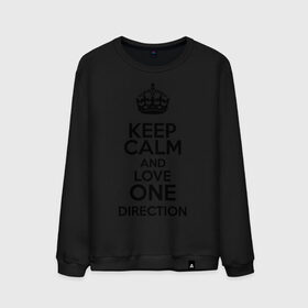 Мужской свитшот хлопок с принтом Keep calm and love One Direction в Белгороде, 100% хлопок |  | 1d | keep calm | love one direction | music | one direction