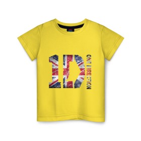 Детская футболка хлопок с принтом 1D в Белгороде, 100% хлопок | круглый вырез горловины, полуприлегающий силуэт, длина до линии бедер | Тематика изображения на принте: 1d | british flag | flag | keep calm | music | one direction | британский флаг | флаг