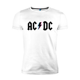 Мужская футболка премиум с принтом ACDC в Белгороде, 92% хлопок, 8% лайкра | приталенный силуэт, круглый вырез ворота, длина до линии бедра, короткий рукав | acdc | rock | блюз рок | рок | рок группа | рок н ролл | хард рок | эйсидиси