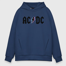 Мужское худи Oversize хлопок с принтом ACDC в Белгороде, френч-терри — 70% хлопок, 30% полиэстер. Мягкий теплый начес внутри —100% хлопок | боковые карманы, эластичные манжеты и нижняя кромка, капюшон на магнитной кнопке | acdc | rock | блюз рок | рок | рок группа | рок н ролл | хард рок | эйсидиси