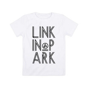 Детская футболка хлопок с принтом Linkin Park в Белгороде, 100% хлопок | круглый вырез горловины, полуприлегающий силуэт, длина до линии бедер | linkin park | rock | альтернативный метал | альтернативный рок | линкин парк | ню метал | рок | рэпкор | электроник рок