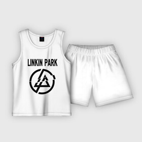 Детская пижама с шортами хлопок с принтом Linkin Park в Белгороде,  |  | linkin park | rock | альтернативный метал | альтернативный рок | линкин парк | ню метал | рок | рэпкор | электроник рок
