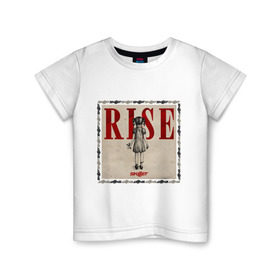 Детская футболка хлопок с принтом Rise skillet в Белгороде, 100% хлопок | круглый вырез горловины, полуприлегающий силуэт, длина до линии бедер | rise | skillet | toplanding | альтернативный рок | лого | логотип | рок | рок группа | рок группы | симфонический рок | христианский рок