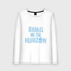 Женский лонгслив хлопок с принтом Bring me the horizon череп в Белгороде, 100% хлопок |  | bmth | bring me the horizon | hardcore | kubana 2014 | rock | дэткор | музыка | рок | рок группы | череп | черепок