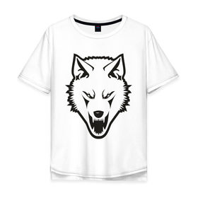 Мужская футболка хлопок Oversize с принтом Сопротивление (white) в Белгороде, 100% хлопок | свободный крой, круглый ворот, “спинка” длиннее передней части | белый волк | волк | русский | сопротивление | я русский