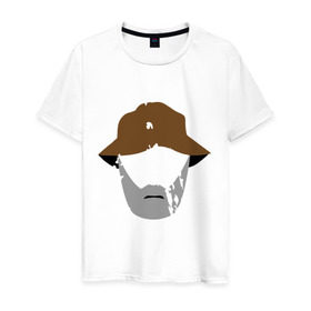 Мужская футболка хлопок с принтом Владелец фермы в Белгороде, 100% хлопок | прямой крой, круглый вырез горловины, длина до линии бедер, слегка спущенное плечо. | борода | зомби