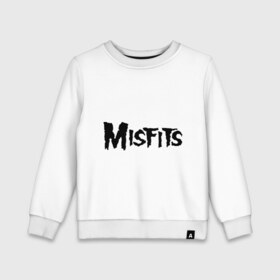 Детский свитшот хлопок с принтом Misfits logo в Белгороде, 100% хлопок | круглый вырез горловины, эластичные манжеты, пояс и воротник | misfits