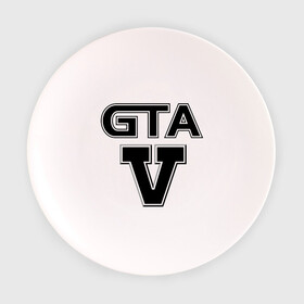 Тарелка с принтом GTA 5 в Белгороде, фарфор | диаметр - 210 мм
диаметр для нанесения принта - 120 мм | five | grand theft auto | gta | gta 5 | logo | гта | гта пять | лого | логотип