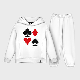 Детский костюм хлопок Oversize с принтом Масти карт в Белгороде,  |  | Тематика изображения на принте: poker | игра | игры | карточная игра | карты | масти карт | покер