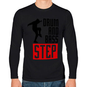 Мужской лонгслив хлопок с принтом Drum and Bass Step в Белгороде, 100% хлопок |  | Тематика изображения на принте: dnb | dub step | dubstep | музыка
