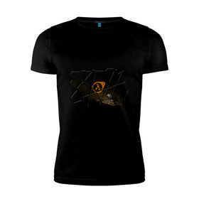 Мужская футболка премиум с принтом Half-Life 3 (2) в Белгороде, 92% хлопок, 8% лайкра | приталенный силуэт, круглый вырез ворота, длина до линии бедра, короткий рукав | компьютерные игры