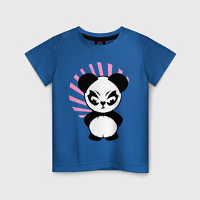 Детская футболка хлопок с принтом Злая панда. в Белгороде, 100% хлопок | круглый вырез горловины, полуприлегающий силуэт, длина до линии бедер | животные | звери | злой | медведь | медвежонок | мишка | прикольные картинки