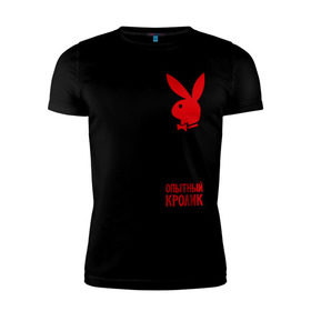 Мужская футболка премиум с принтом Ищу подопытного кролика в Белгороде, 92% хлопок, 8% лайкра | приталенный силуэт, круглый вырез ворота, длина до линии бедра, короткий рукав | playboy | опытный кролик | плэйбой