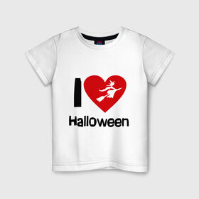 Детская футболка хлопок с принтом I love halloween (Я люблю хэллоуин) в Белгороде, 100% хлопок | круглый вырез горловины, полуприлегающий силуэт, длина до линии бедер | 31 октября | hallowin | haloveen | haloven | halovin | halowen | hellowee | heloven | helovin | день всех святых | день святых | привидение | призрак | смайл | халлоуин | халоуин | халувин | хелловин | хеллоуин | хеллуин | хеловин