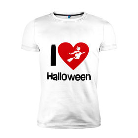 Мужская футболка премиум с принтом I love halloween (Я люблю хэллоуин) в Белгороде, 92% хлопок, 8% лайкра | приталенный силуэт, круглый вырез ворота, длина до линии бедра, короткий рукав | 31 октября | hallowin | haloveen | haloven | halovin | halowen | hellowee | heloven | helovin | день всех святых | день святых | привидение | призрак | смайл | халлоуин | халоуин | халувин | хелловин | хеллоуин | хеллуин | хеловин