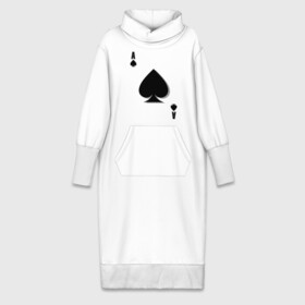 Платье удлиненное хлопок с принтом Пиковый туз в Белгороде,  |  | игральные карты | карты | пики | покер | туз