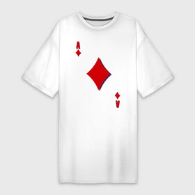 Платье-футболка хлопок с принтом Бубновый туз в Белгороде,  |  | буби | игральные карты | карты | покер | туз