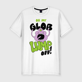 Мужская футболка премиум с принтом Oh my glob в Белгороде, 92% хлопок, 8% лайкра | приталенный силуэт, круглый вырез ворота, длина до линии бедра, короткий рукав | пупырка
