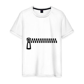 Мужская футболка хлопок с принтом Молния - карман в Белгороде, 100% хлопок | прямой крой, круглый вырез горловины, длина до линии бедер, слегка спущенное плечо. | 