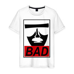 Мужская футболка хлопок с принтом Breaking Bad в Белгороде, 100% хлопок | прямой крой, круглый вырез горловины, длина до линии бедер, слегка спущенное плечо. | bad | breaking bad | во все тяжкие