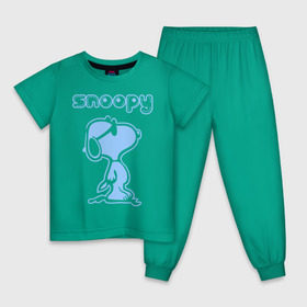 Детская пижама хлопок с принтом Snoopy в Белгороде, 100% хлопок |  брюки и футболка прямого кроя, без карманов, на брюках мягкая резинка на поясе и по низу штанин
 | snoopy | мультфильм | снупи | снупи в очках | собака