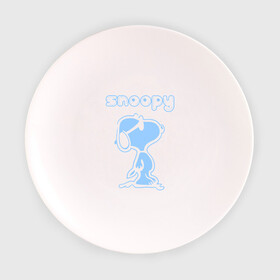 Тарелка с принтом Snoopy в Белгороде, фарфор | диаметр - 210 мм
диаметр для нанесения принта - 120 мм | snoopy | мультфильм | снупи | снупи в очках | собака