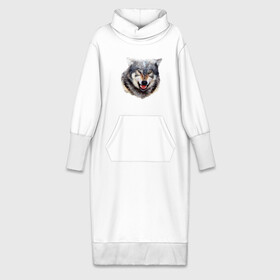 Платье удлиненное хлопок с принтом Волк в Белгороде,  |  | animals | mountain | wolf | волк | животные | прикольные картинки