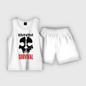 Детская пижама с шортами хлопок с принтом Eminem   Survival в Белгороде,  |  | eminem   survival | gangsta | gansta | hip | hip hop | hop | media | rap | survival выживание | еп | рэп | рэпчина | хип | хип хоп | хоп | эминем