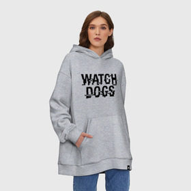 Худи SuperOversize хлопок с принтом Watch Dogs в Белгороде, 70% хлопок, 30% полиэстер, мягкий начес внутри | карман-кенгуру, эластичная резинка на манжетах и по нижней кромке, двухслойный капюшон
 | watch dogs | сторожевые псы