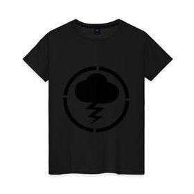 Женская футболка хлопок с принтом Знак Misfits в Белгороде, 100% хлопок | прямой крой, круглый вырез горловины, длина до линии бедер, слегка спущенное плечо | знак misfits | отбросы | сериал отбросы