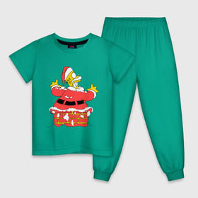Детская пижама хлопок с принтом Гомер в трубе в Белгороде, 100% хлопок |  брюки и футболка прямого кроя, без карманов, на брюках мягкая резинка на поясе и по низу штанин
 | гомер
