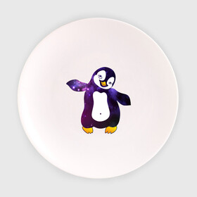 Тарелка с принтом Пингвин просто космос в Белгороде, фарфор | диаметр - 210 мм
диаметр для нанесения принта - 120 мм | пингвин
