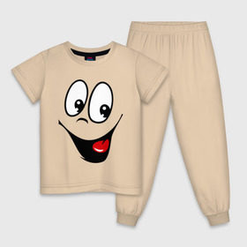 Детская пижама хлопок с принтом Заразительная улыбка в Белгороде, 100% хлопок |  брюки и футболка прямого кроя, без карманов, на брюках мягкая резинка на поясе и по низу штанин
 | smile | заразительная улыбка | смайл | смайлик | смайлы | улыбка