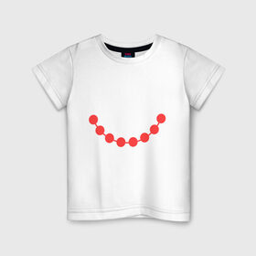 Детская футболка хлопок с принтом Жемчуг в Белгороде, 100% хлопок | круглый вырез горловины, полуприлегающий силуэт, длина до линии бедер | бижутерия | бусики | бусы | девушкам | для девушек | жемчуг | разноцветные | украшения