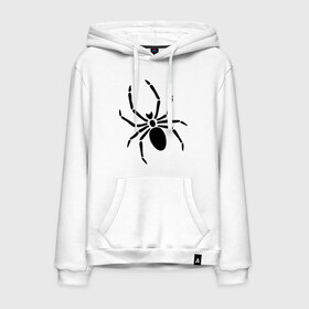 Мужская толстовка хлопок с принтом Страшный паук в Белгороде, френч-терри, мягкий теплый начес внутри (100% хлопок) | карман-кенгуру, эластичные манжеты и нижняя кромка, капюшон с подкладом и шнурком | насекомые | паук | паук на спине | страшный паук | тарантул