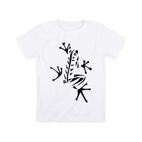 Детская футболка хлопок с принтом Лягуха в Белгороде, 100% хлопок | круглый вырез горловины, полуприлегающий силуэт, длина до линии бедер | животные | лягушка | лягушка путешественница | подарки