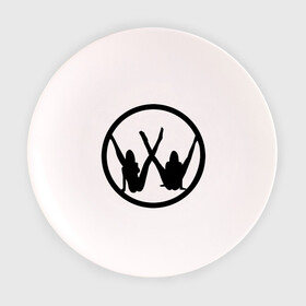 Тарелка 3D с принтом Две девушки значок в Белгороде, фарфор | диаметр - 210 мм
диаметр для нанесения принта - 120 мм | девушки | логотип | фольксваген