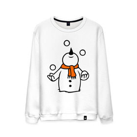 Мужской свитшот хлопок с принтом Снеговик играет в снежки. в Белгороде, 100% хлопок |  | новый год | новый год 2014 | подарки | снег | снеговик | снеговик играет в снежки | снежки