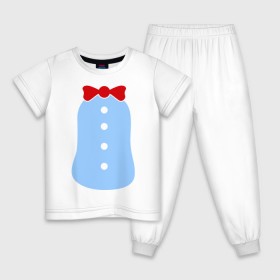 Детская пижама хлопок с принтом Костюм Пингвина в Белгороде, 100% хлопок |  брюки и футболка прямого кроя, без карманов, на брюках мягкая резинка на поясе и по низу штанин
 | костюм | костюм пингвина | праздник