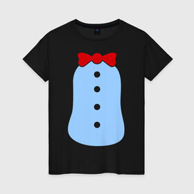 Женская футболка хлопок с принтом Костюм Пингвина в Белгороде, 100% хлопок | прямой крой, круглый вырез горловины, длина до линии бедер, слегка спущенное плечо | костюм | костюм пингвина | праздник
