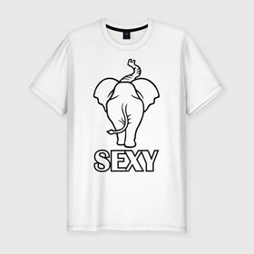 Мужская футболка премиум с принтом Sexy (секси) в Белгороде, 92% хлопок, 8% лайкра | приталенный силуэт, круглый вырез ворота, длина до линии бедра, короткий рукав | животные | прикольные картинки
