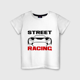 Детская футболка хлопок с принтом Street racing в Белгороде, 100% хлопок | круглый вырез горловины, полуприлегающий силуэт, длина до линии бедер | Тематика изображения на принте: 