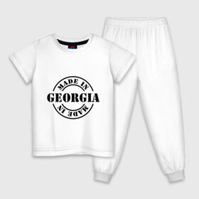 Детская пижама хлопок с принтом Made in Georgia (сделано в Грузии) в Белгороде, 100% хлопок |  брюки и футболка прямого кроя, без карманов, на брюках мягкая резинка на поясе и по низу штанин
 | made in georgia | грузия | сделано в грузии | туристические