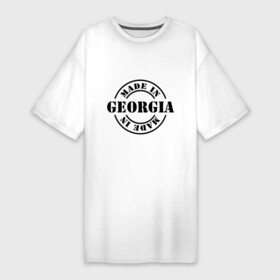 Платье-футболка хлопок с принтом Made in Georgia (сделано в Грузии) в Белгороде,  |  | made in georgia | грузия | сделано в грузии | туристические