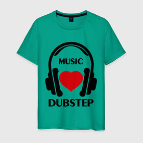 Мужская футболка хлопок с принтом Любимая музыка - Dubstep в Белгороде, 100% хлопок | прямой крой, круглый вырез горловины, длина до линии бедер, слегка спущенное плечо. | dj | dubstep | rnb | клубные | любимая | любимая музыка   dubstep | музыка