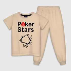 Детская пижама хлопок с принтом Poker Stars в Белгороде, 100% хлопок |  брюки и футболка прямого кроя, без карманов, на брюках мягкая резинка на поясе и по низу штанин
 | Тематика изображения на принте: pokerstars
